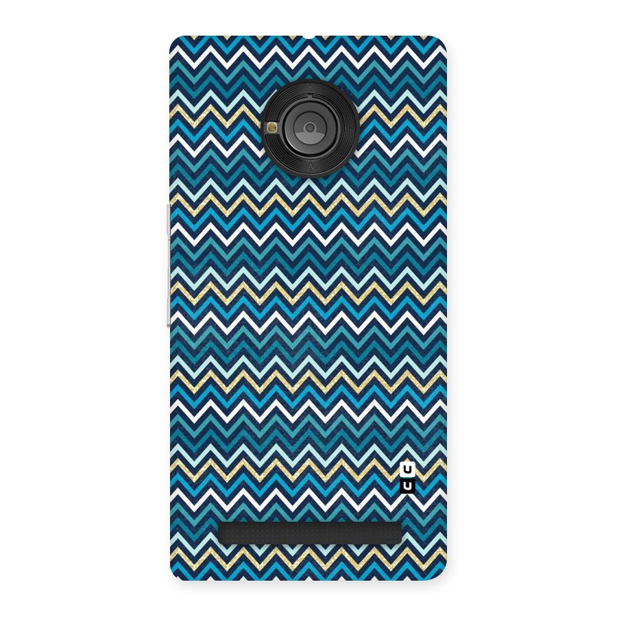 Blue Shades Chevron Pattern Back Case for Yu Yunique