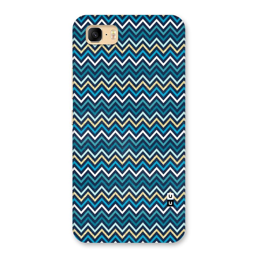 Blue Shades Chevron Pattern Back Case for Zenfone 3s Max