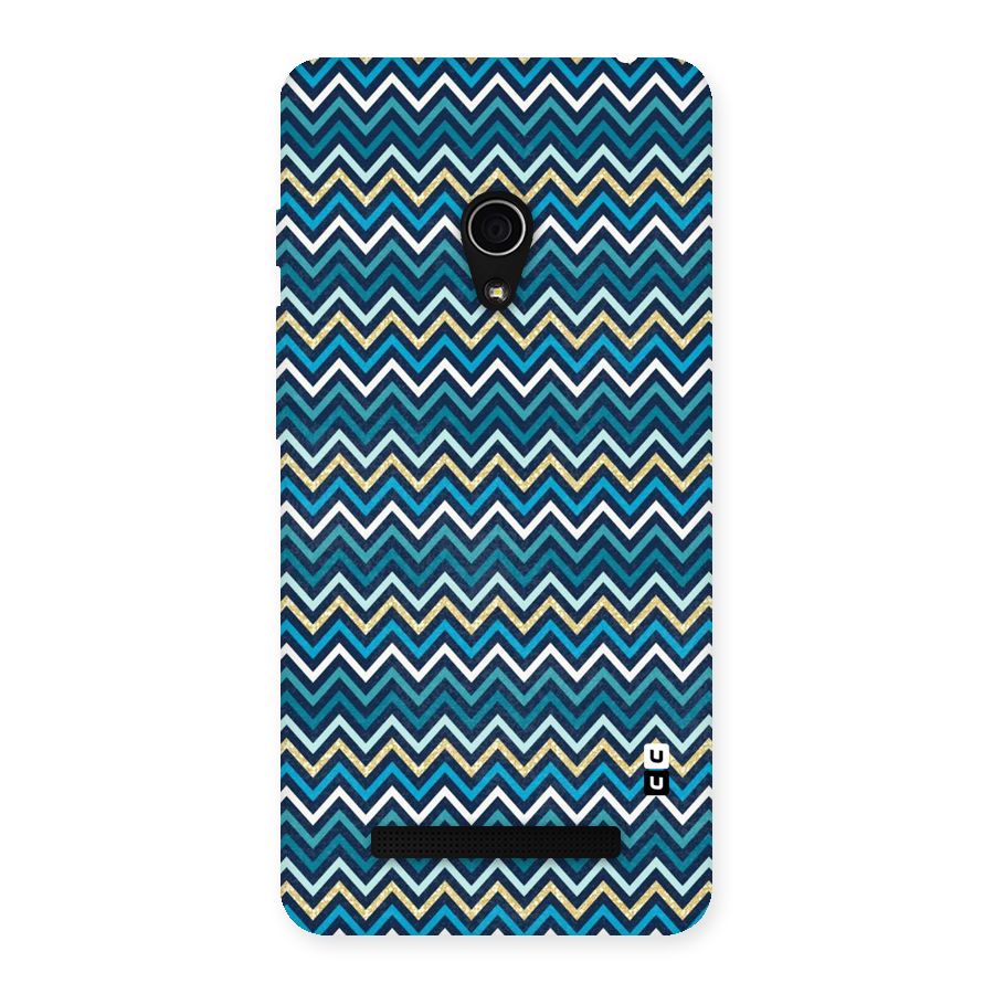 Blue Shades Chevron Pattern Back Case for Zenfone 5