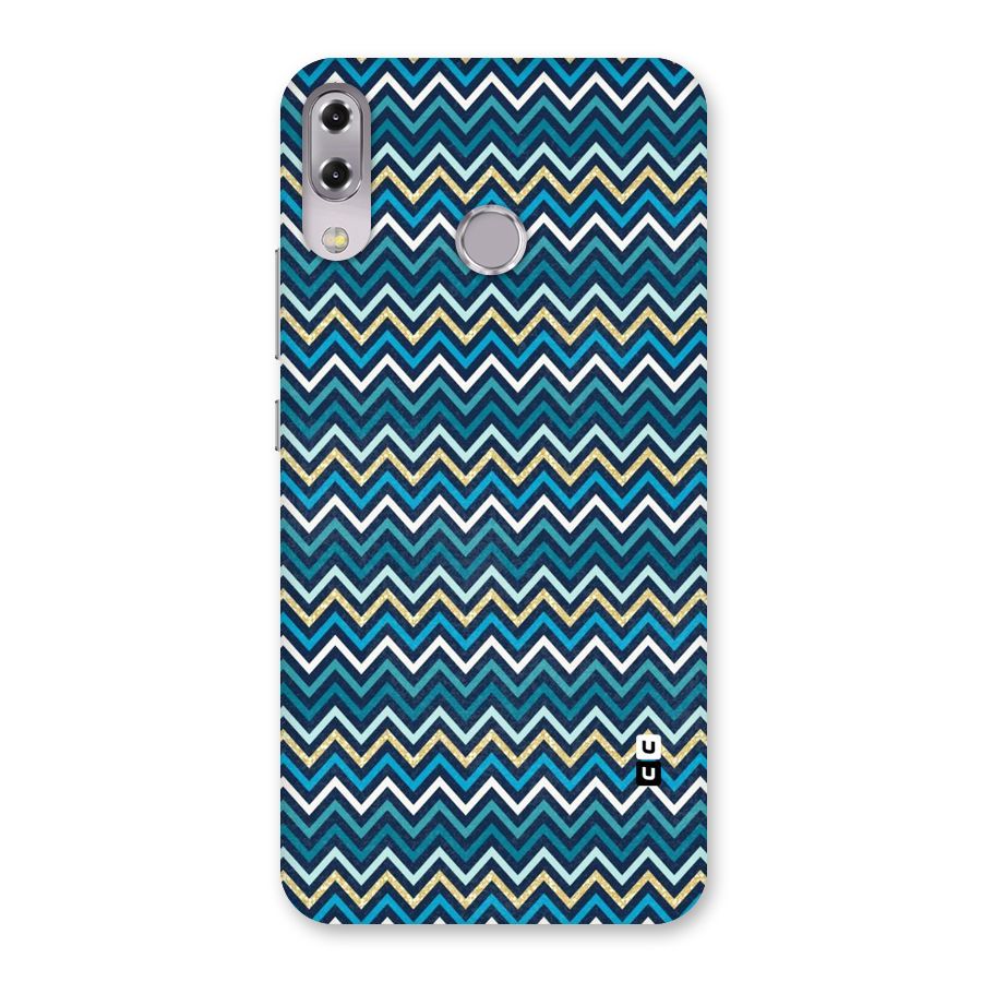 Blue Shades Chevron Pattern Back Case for Zenfone 5Z