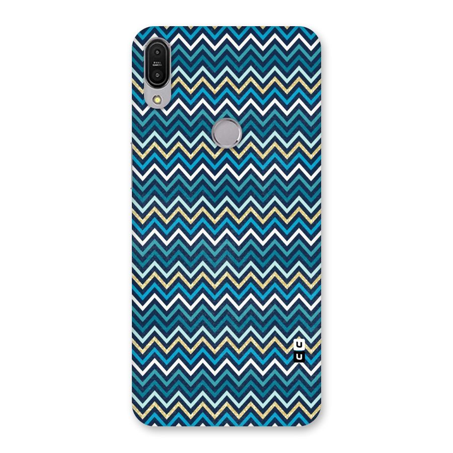 Blue Shades Chevron Pattern Back Case for Zenfone Max Pro M1