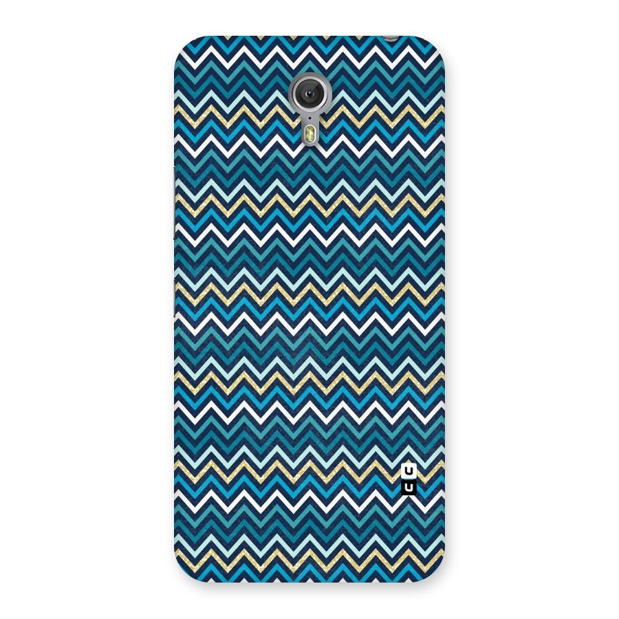 Blue Shades Chevron Pattern Back Case for Zuk Z1