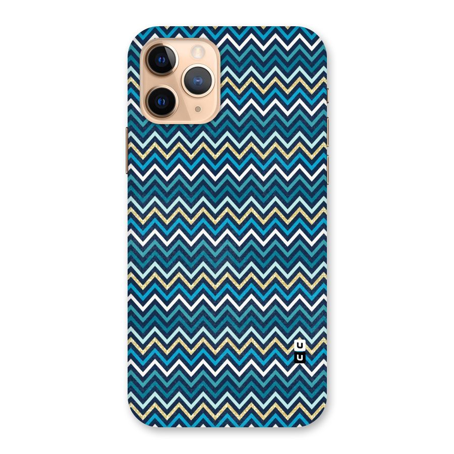 Blue Shades Chevron Pattern Back Case for iPhone 11 Pro