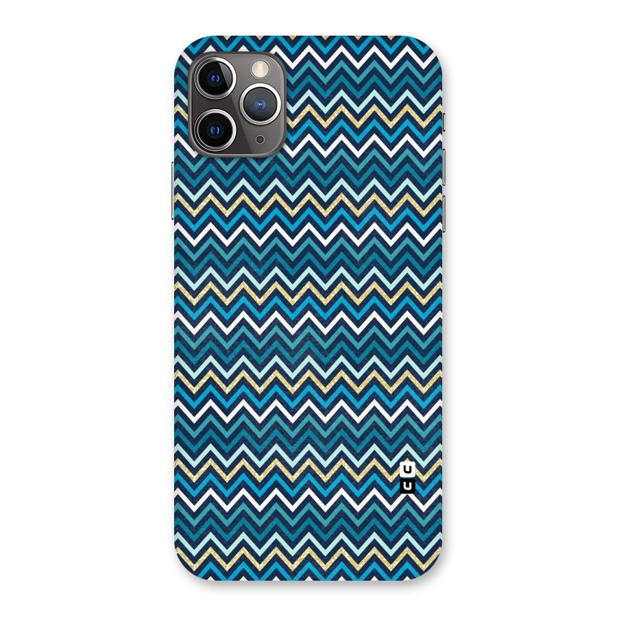 Blue Shades Chevron Pattern Back Case for iPhone 11 Pro Max