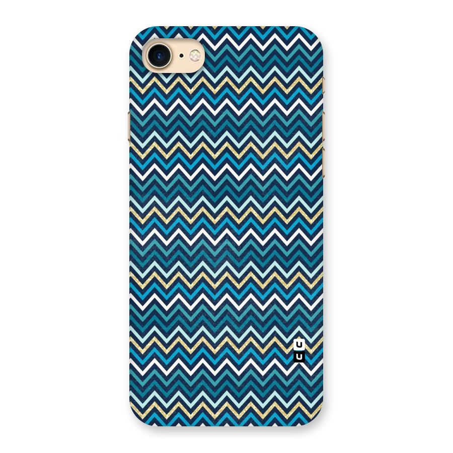 Blue Shades Chevron Pattern Back Case for iPhone 7