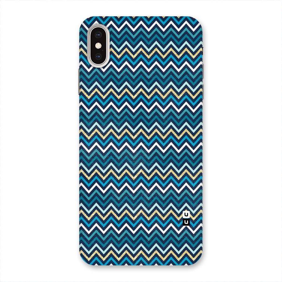 Blue Shades Chevron Pattern Back Case for iPhone XS Max