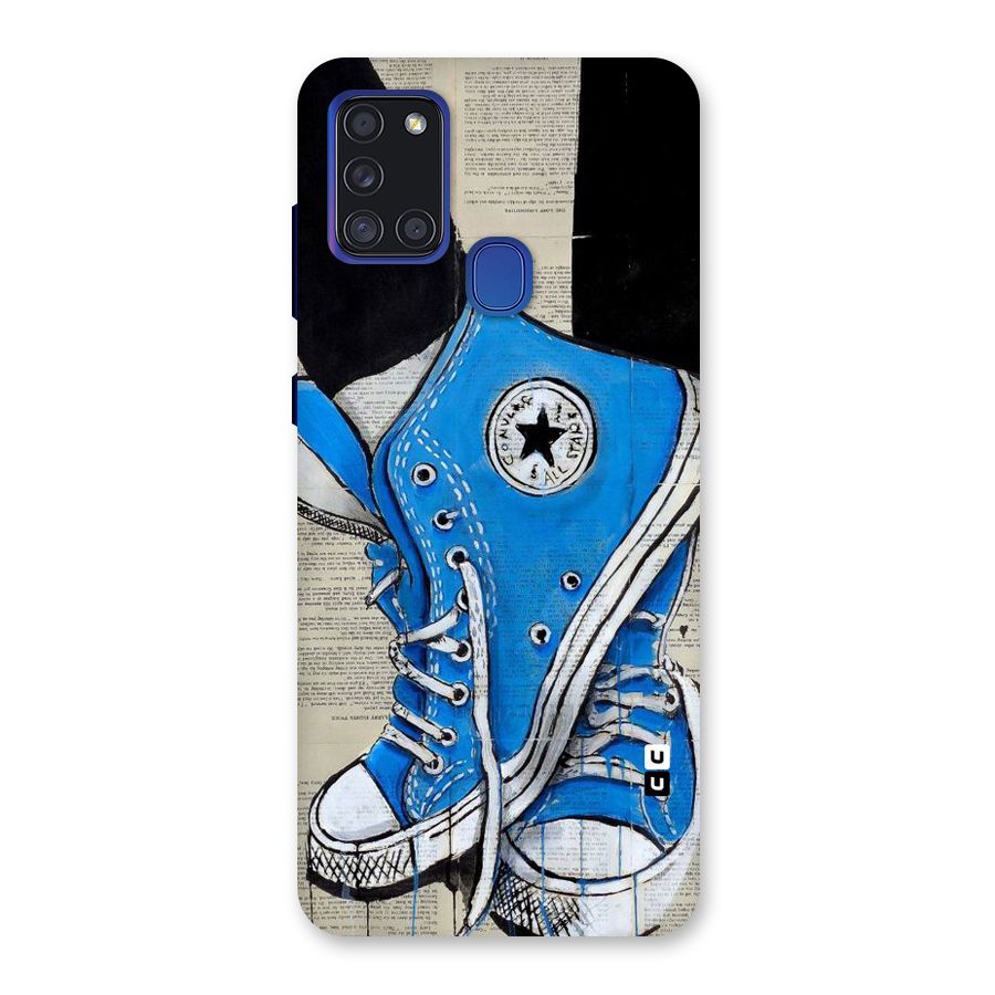 Blue Shoes Back Case for Galaxy A21s