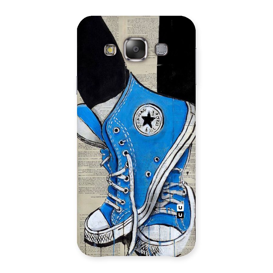 Blue Shoes Back Case for Galaxy E7