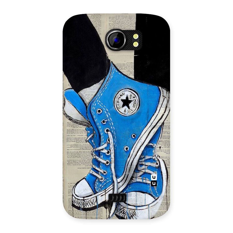 Blue Shoes Back Case for Micromax Canvas 2 A110