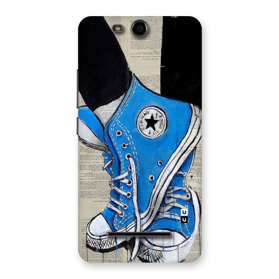 Blue Shoes Back Case for Micromax Canvas Juice 3 Q392