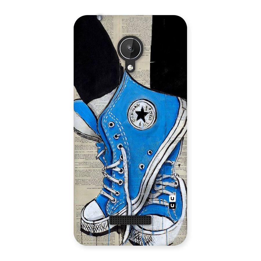 Blue Shoes Back Case for Micromax Canvas Spark Q380