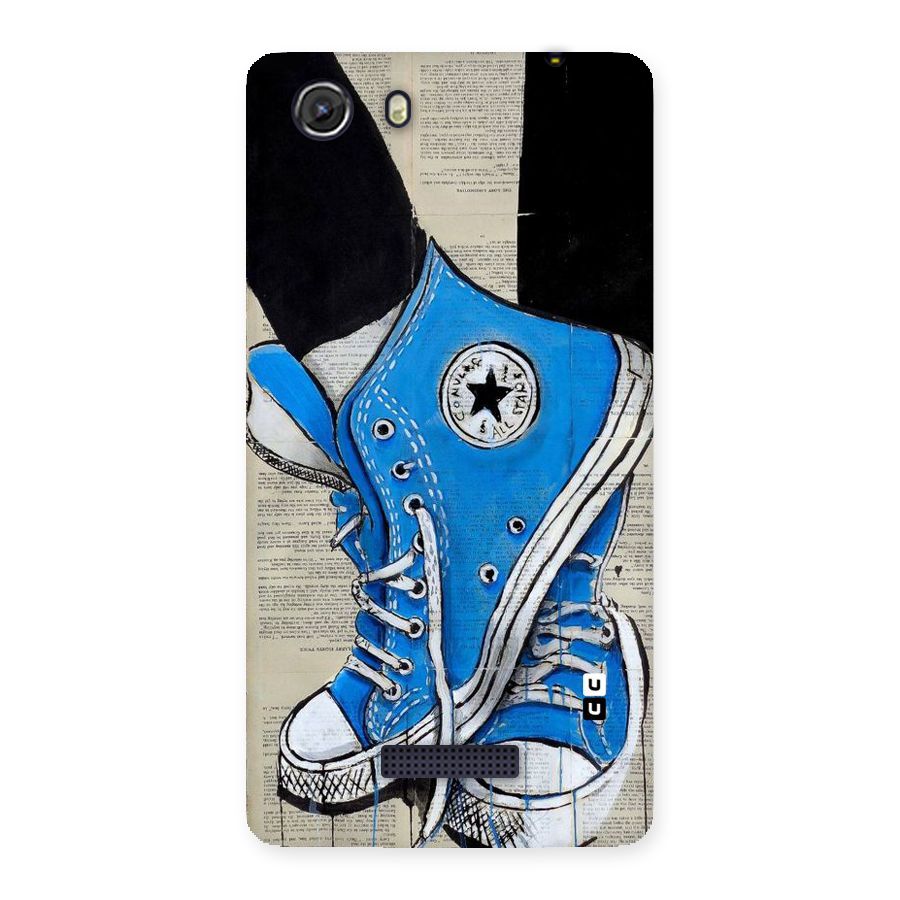 Blue Shoes Back Case for Micromax Unite 3