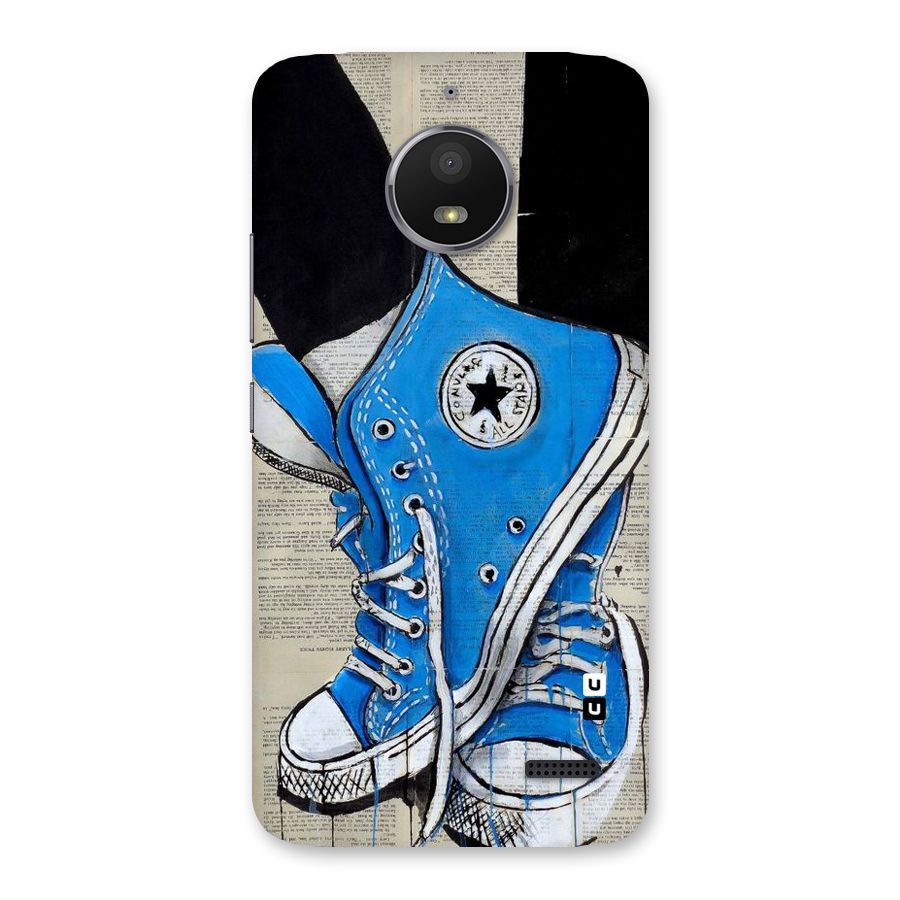 Blue Shoes Back Case for Moto E4