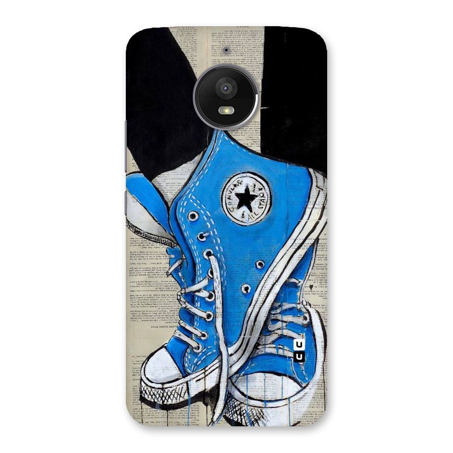 Blue Shoes Back Case for Moto E4 Plus