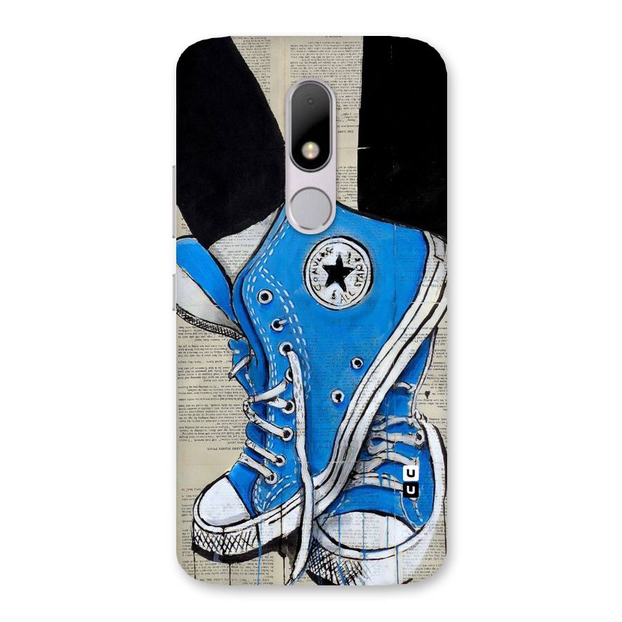 Blue Shoes Back Case for Moto M