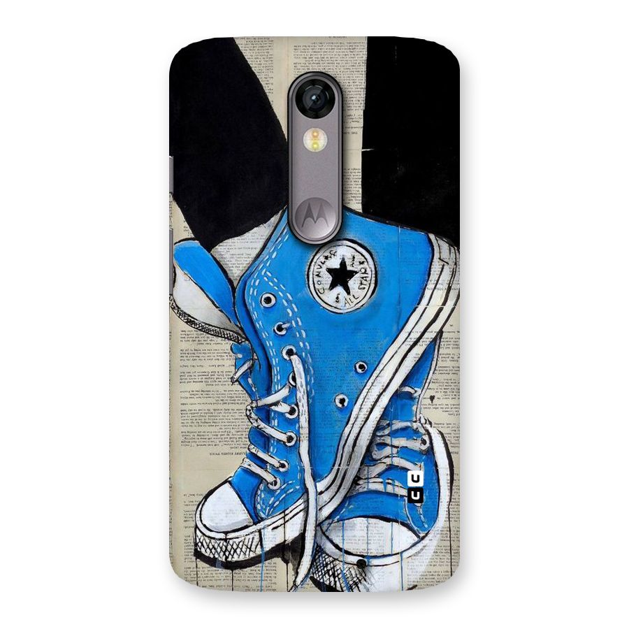 Blue Shoes Back Case for Moto X Force