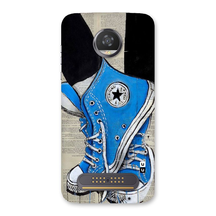 Blue Shoes Back Case for Moto Z2 Play