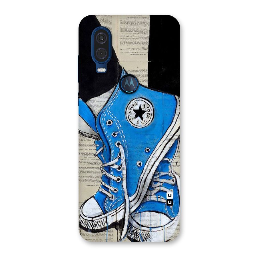 Blue Shoes Back Case for Motorola One Vision
