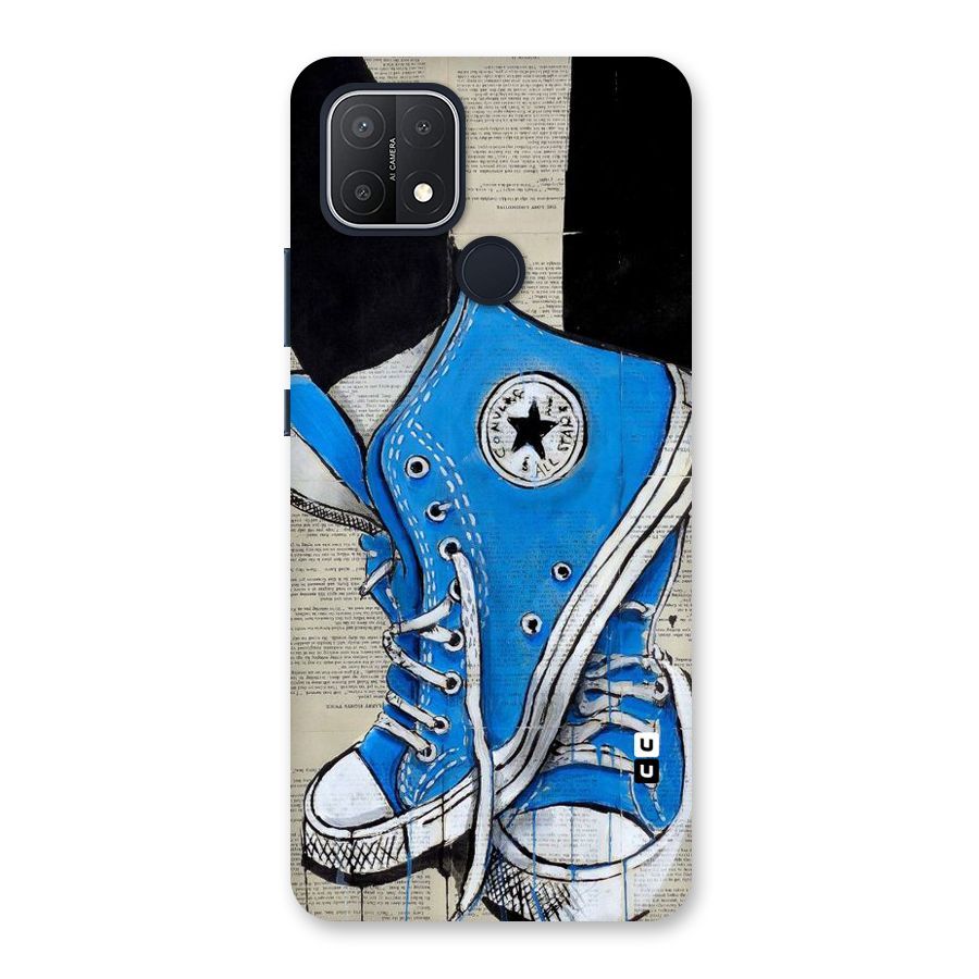 Blue Shoes Back Case for Oppo A15