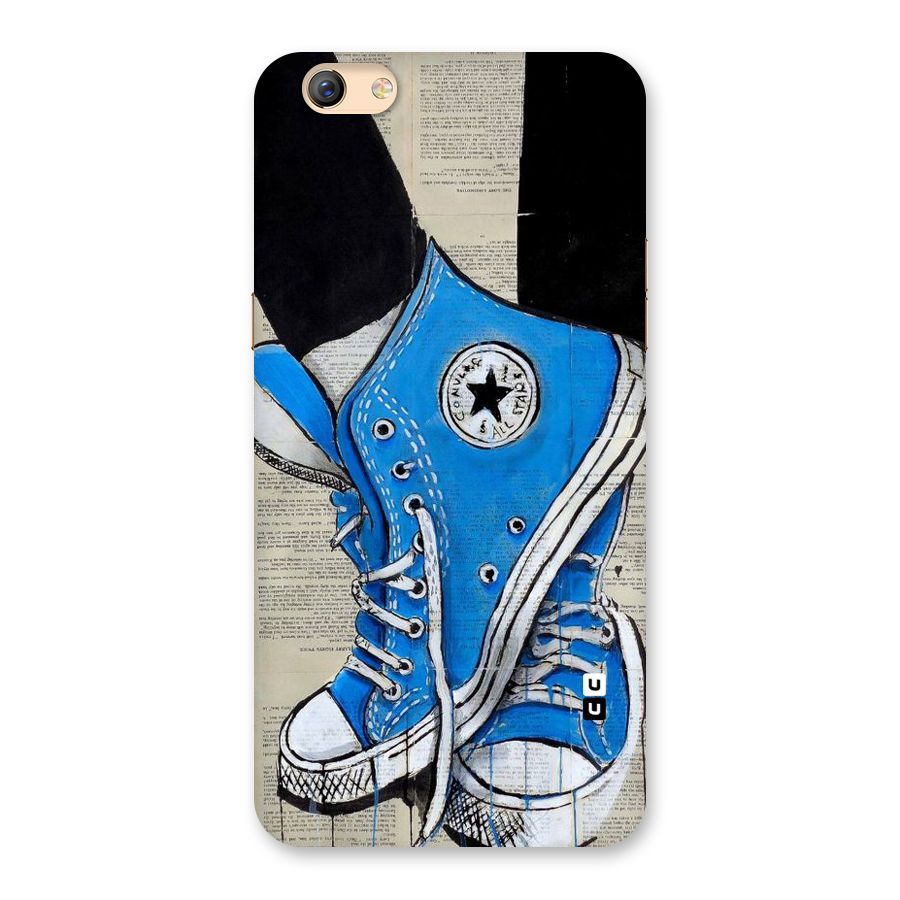 Blue Shoes Back Case for Oppo F3 Plus