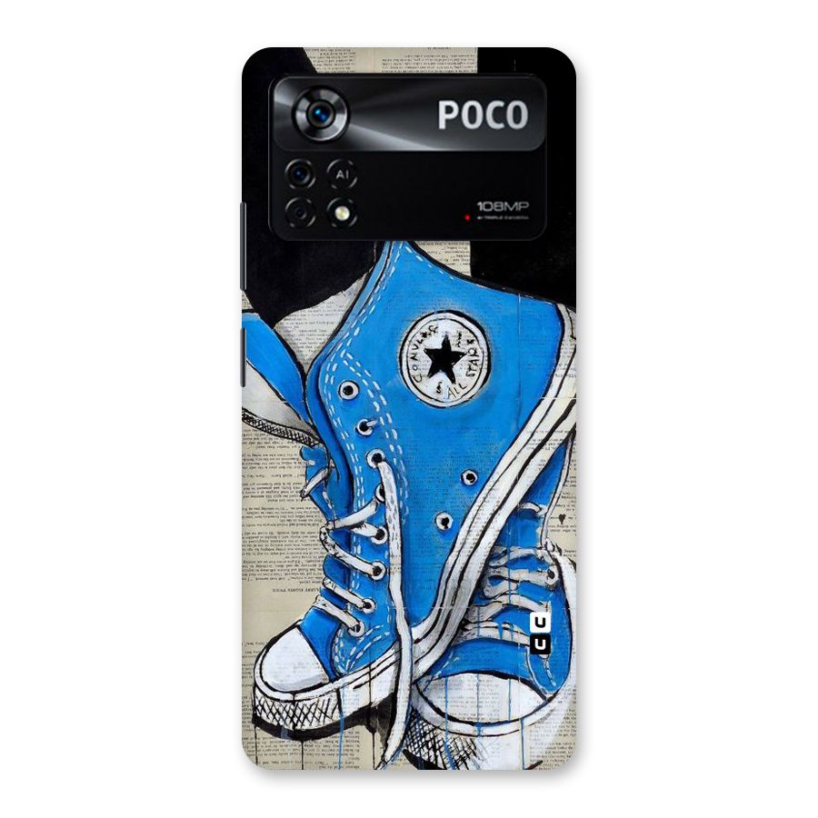 Blue Shoes Back Case for Poco X4 Pro 5G