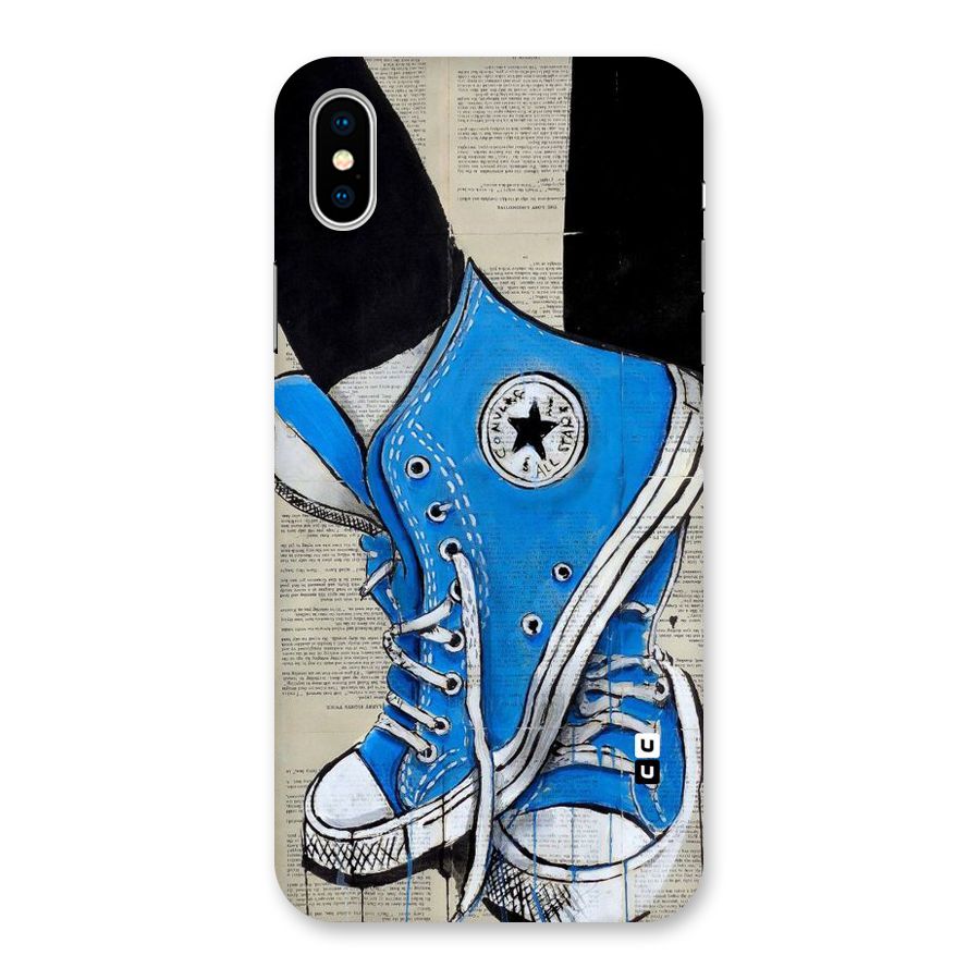 Blue Shoes Back Case for iPhone XS