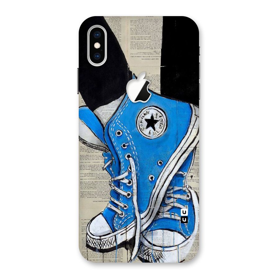 Blue Shoes Back Case for iPhone XS Max Apple Cut