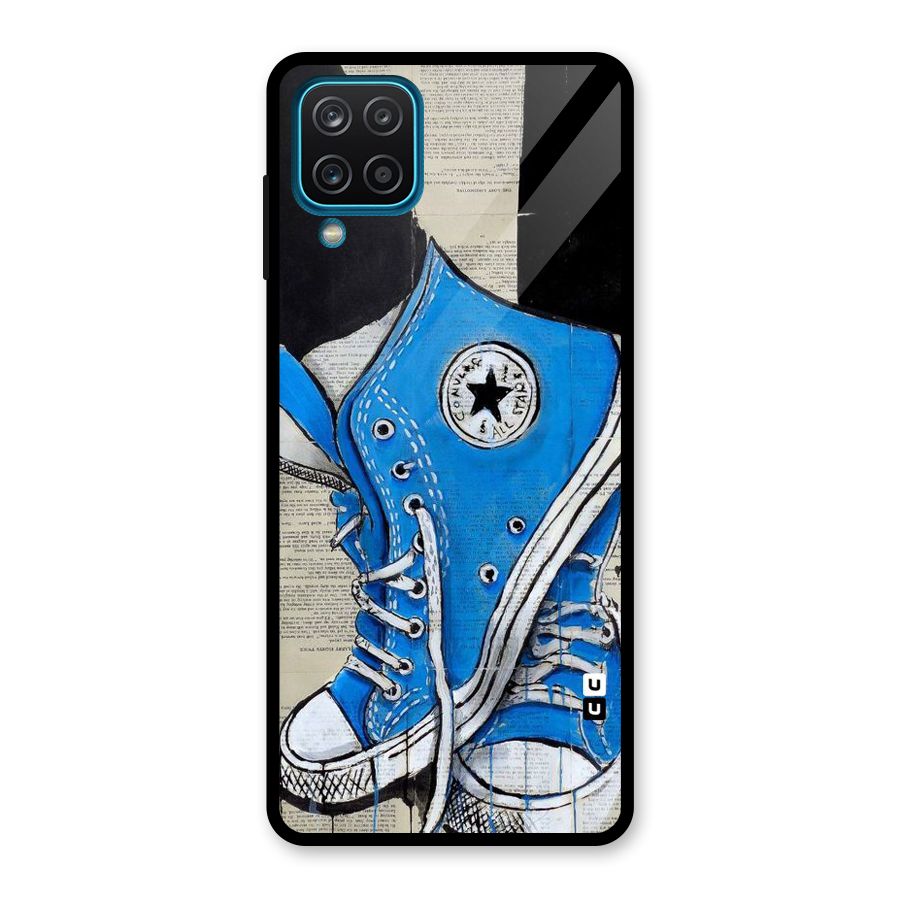 Blue Shoes Glass Back Case for Galaxy A12