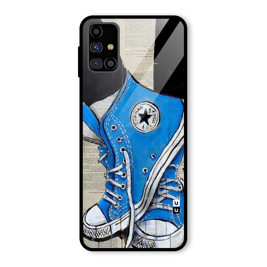 Blue Shoes Glass Back Case for Galaxy M31s