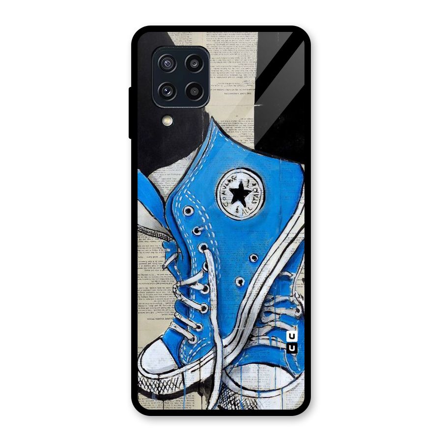 Blue Shoes Glass Back Case for Galaxy M32