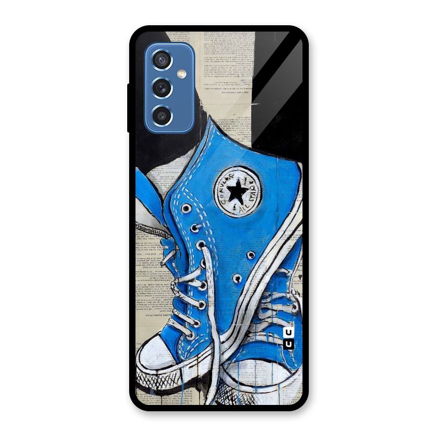 Blue Shoes Glass Back Case for Galaxy M52 5G
