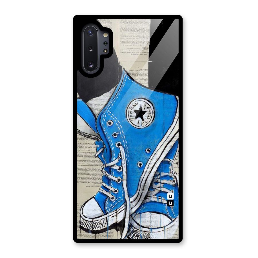 Blue Shoes Glass Back Case for Galaxy Note 10 Plus