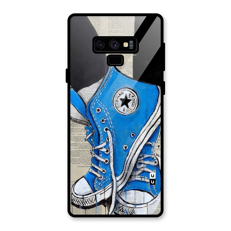 Blue Shoes Glass Back Case for Galaxy Note 9