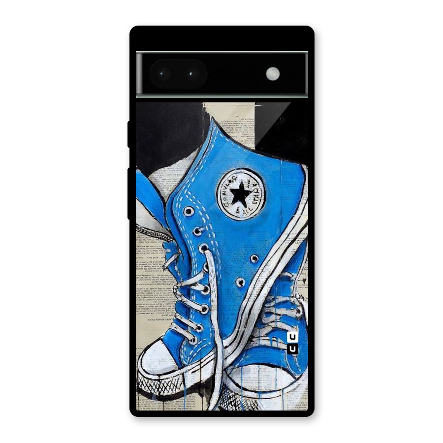 Blue Shoes Glass Back Case for Google Pixel 6a