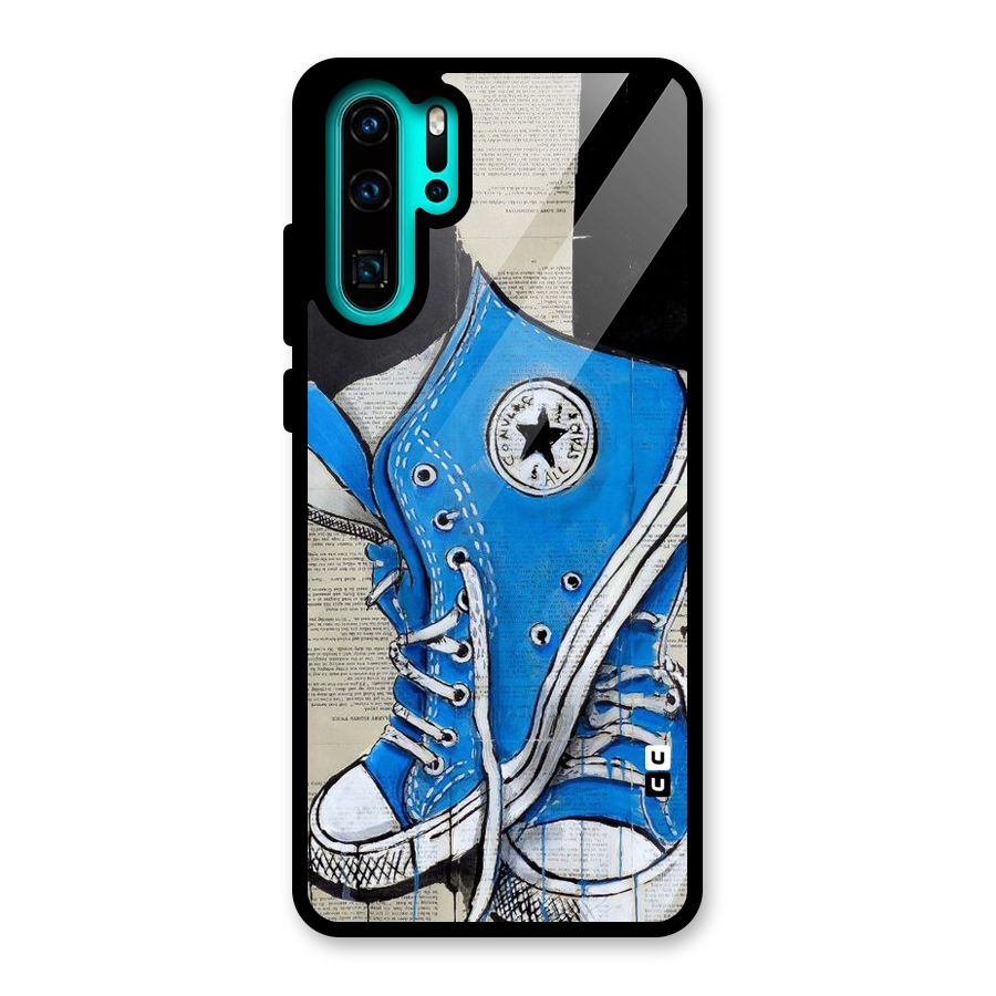 Blue Shoes Glass Back Case for Huawei P30 Pro