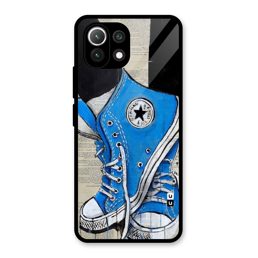 Blue Shoes Glass Back Case for Mi 11 Lite NE 5G