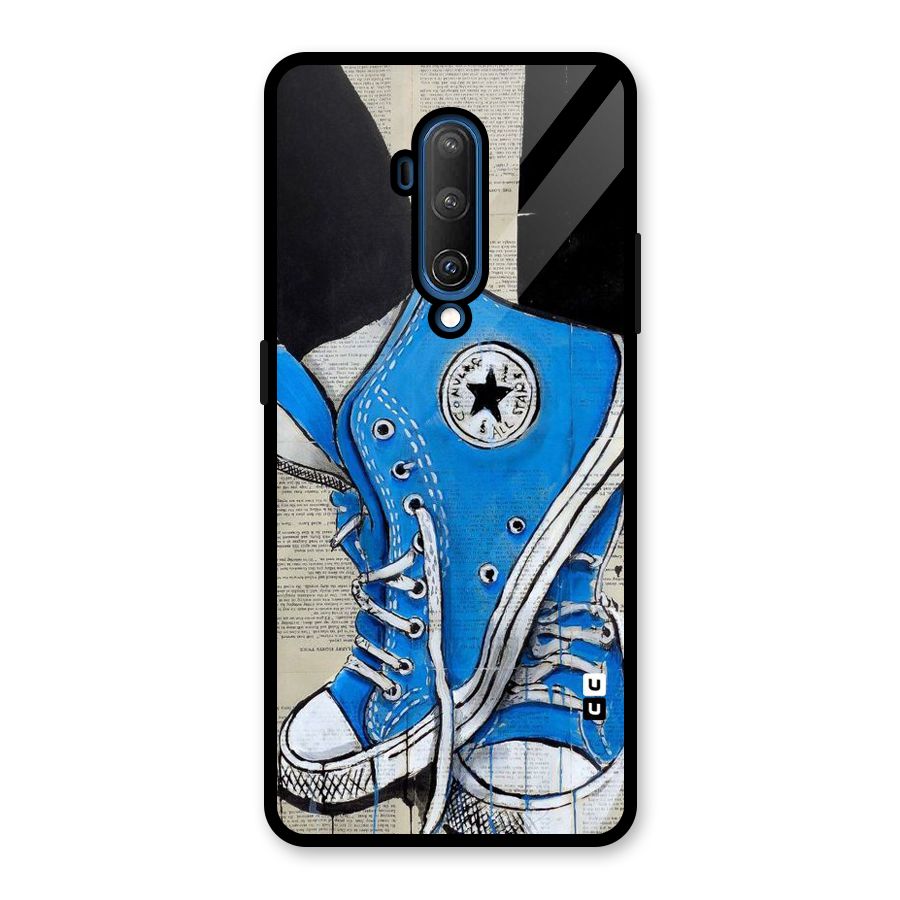 Blue Shoes Glass Back Case for OnePlus 7T Pro