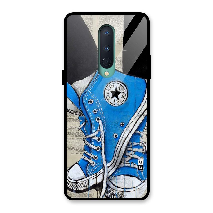 Blue Shoes Glass Back Case for OnePlus 8