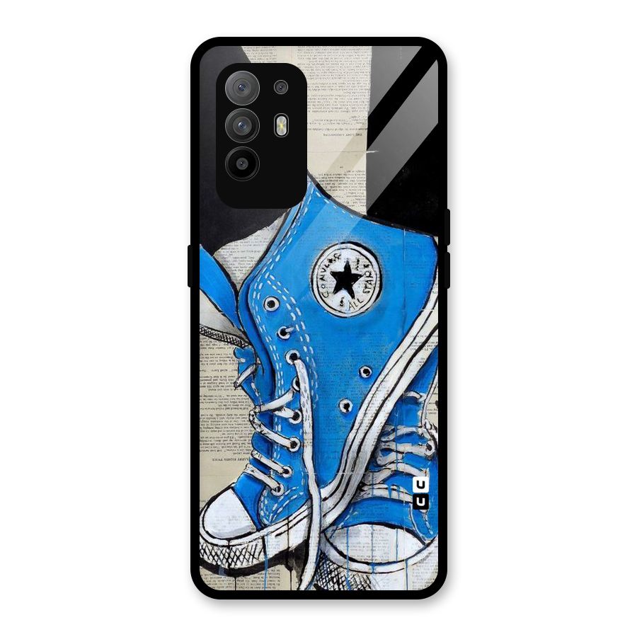 Blue Shoes Glass Back Case for Oppo F19 Pro Plus 5G