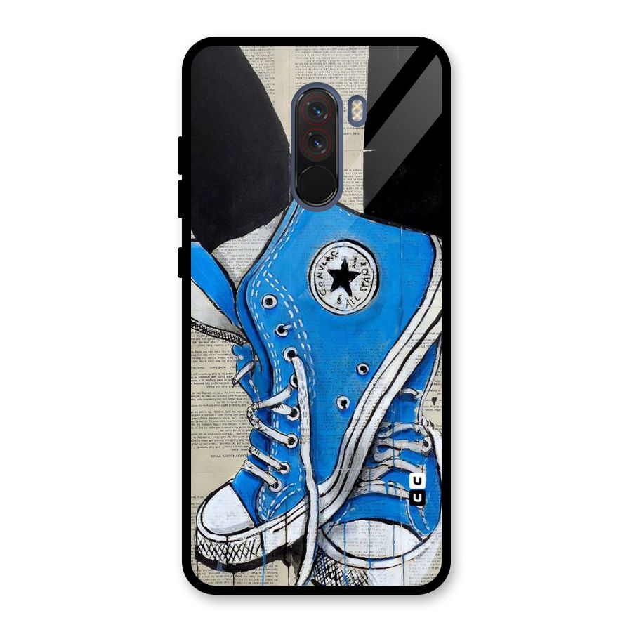 Blue Shoes Glass Back Case for Poco F1