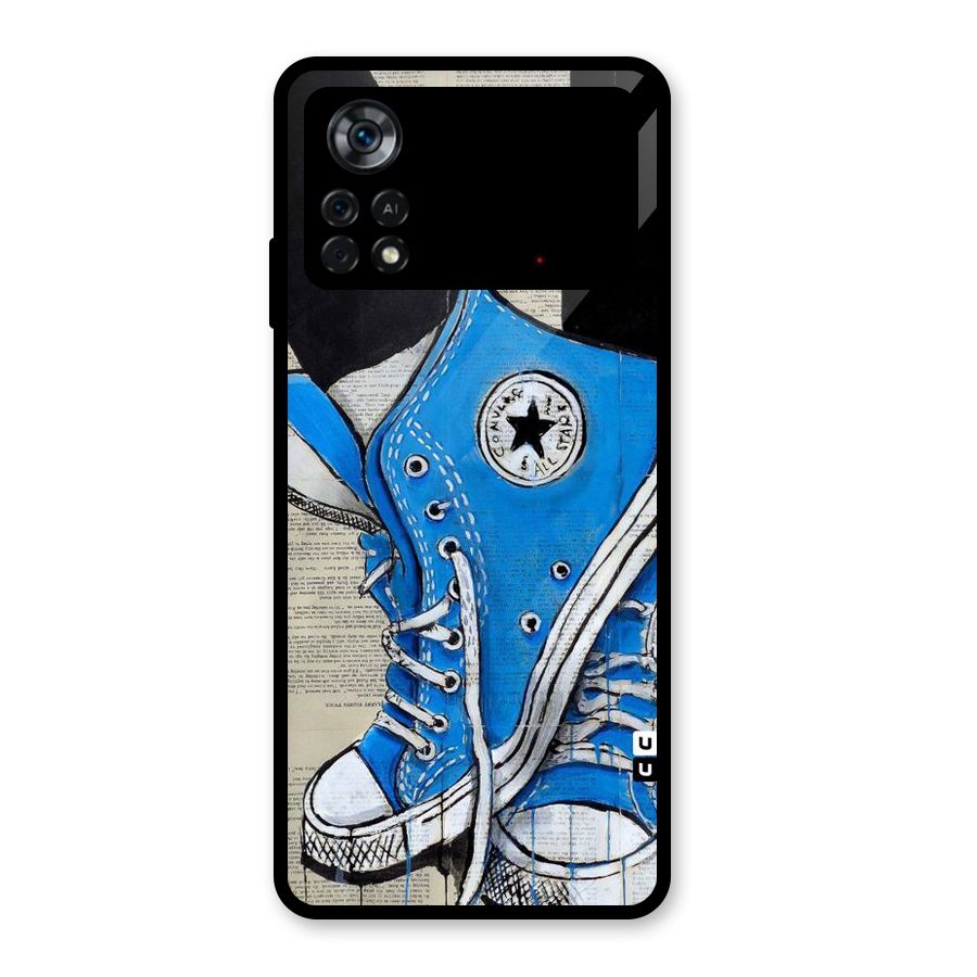 Blue Shoes Glass Back Case for Poco X4 Pro 5G