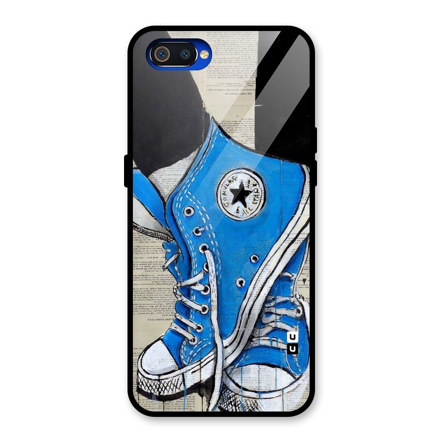 Blue Shoes Glass Back Case for Realme C2