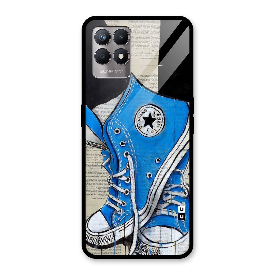 Blue Shoes Glass Back Case for Realme Narzo 50