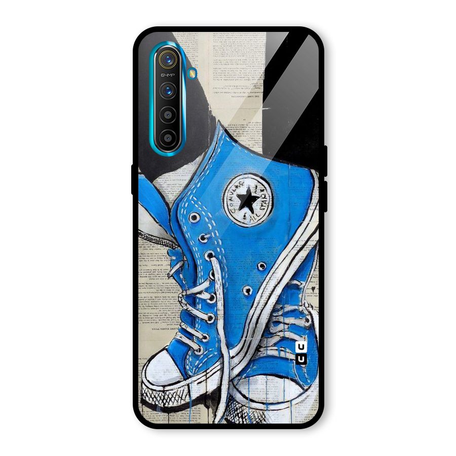 Blue Shoes Glass Back Case for Realme X2