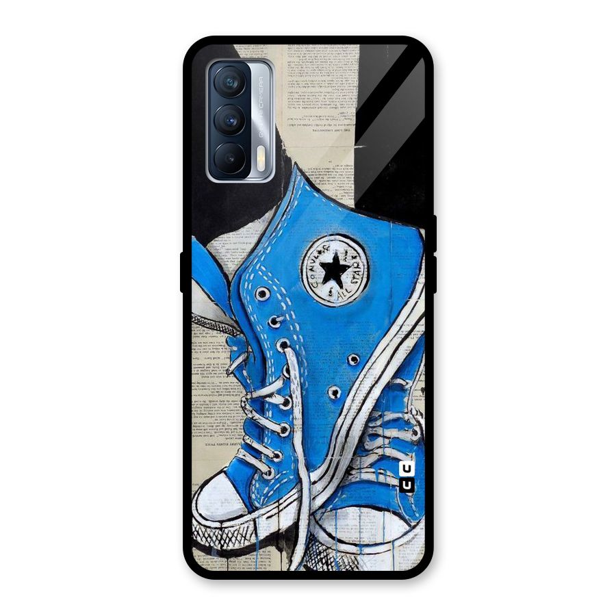 Blue Shoes Glass Back Case for Realme X7