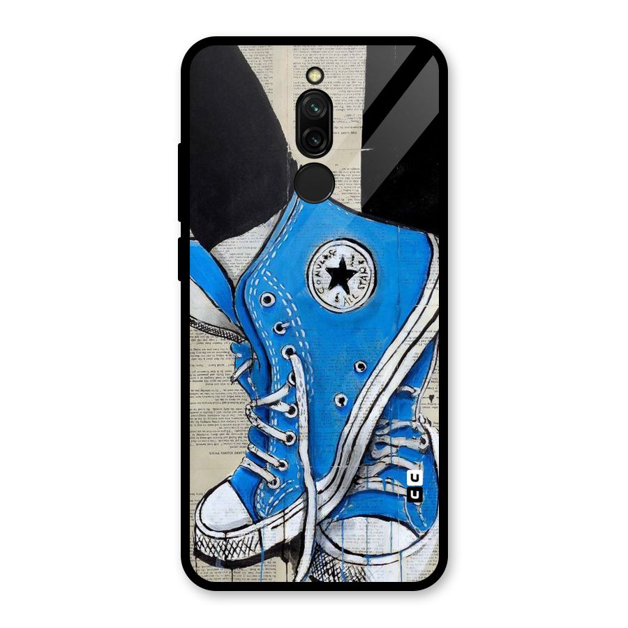 Blue Shoes Glass Back Case for Redmi 8