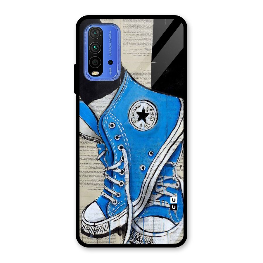 Blue Shoes Glass Back Case for Redmi 9 Power