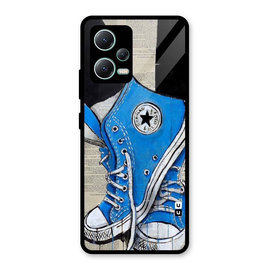 Blue Shoes Glass Back Case for Redmi Note 12 5G