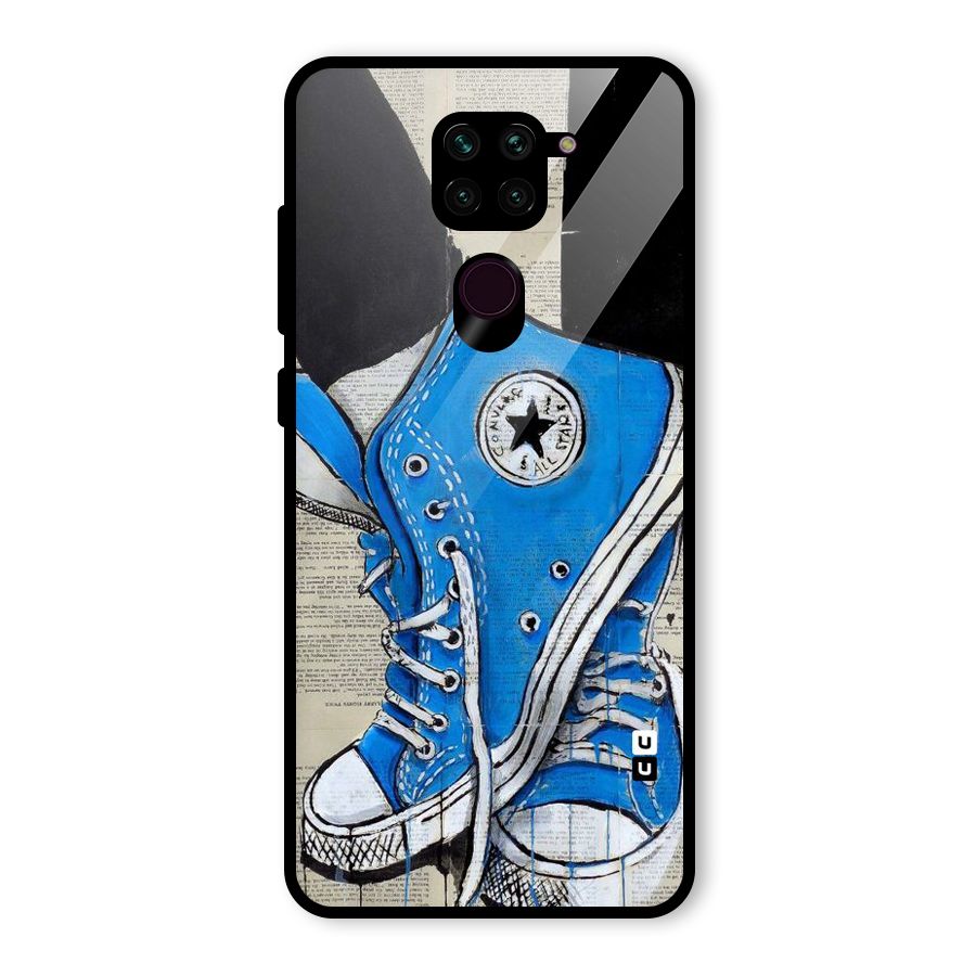 Blue Shoes Glass Back Case for Redmi Note 9