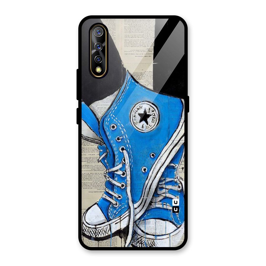 Blue Shoes Glass Back Case for Vivo S1